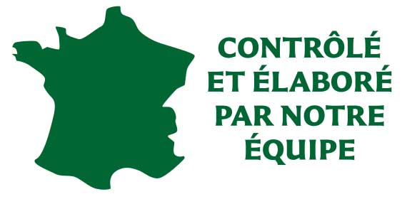 Logo contrôlé et conditionné en France